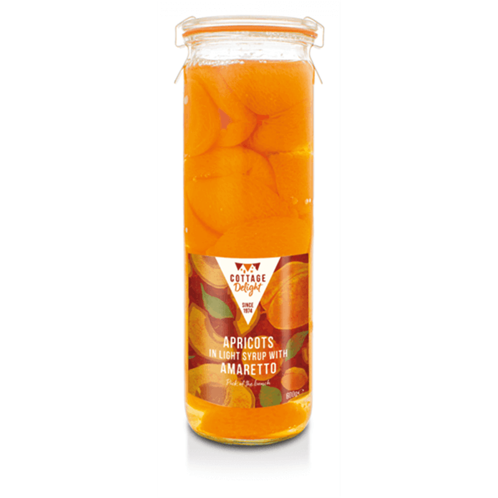 Cottage Delight Halved Apricots in Light Syrup with Amaretto 600g